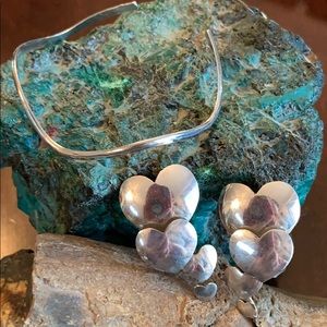 Sterling earrings and bracelet set